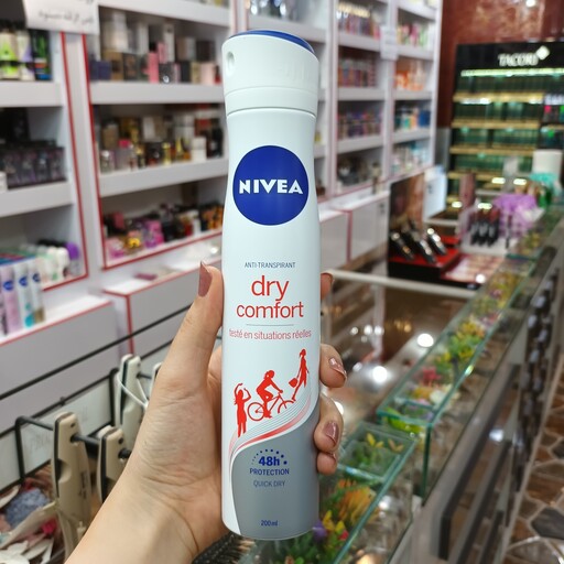 اسپری بدن زنانه نیوآ NIVEA مدل درای کامفورت 48 ساعته dry comfort حجم 200 میل