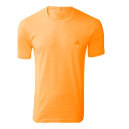 تی شرت روانبخش رنگ پرتقالی یقه گرد نخی ساده شوقی  