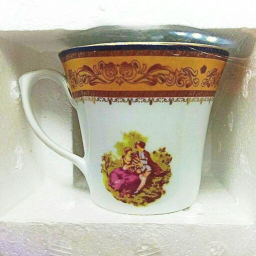 سرویس چای خوری 17 پارچه 4 گوش لیلی مجنون (لمونژ) چینی پردیس اصفهان