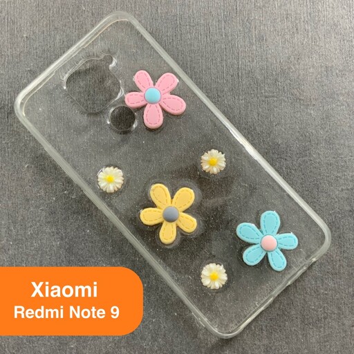 قاب گوشی شیائومی Redmi note9 گل بابونه برجسته گارد شفاف