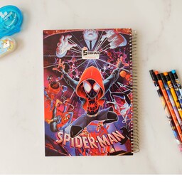 دفتر 100برگ جلد سخت سیمی مرد عنکبوتی
