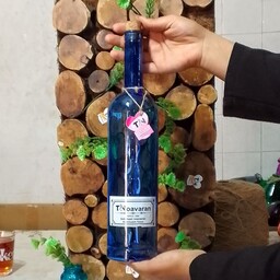 بطری آب خورشیدی طرح پردیس یک لیتری با درب چوب پنبه 