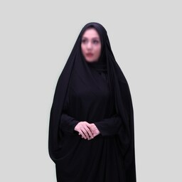 چادر بحرینی صدفی - حریر اسود سبک و 3 ضمانته