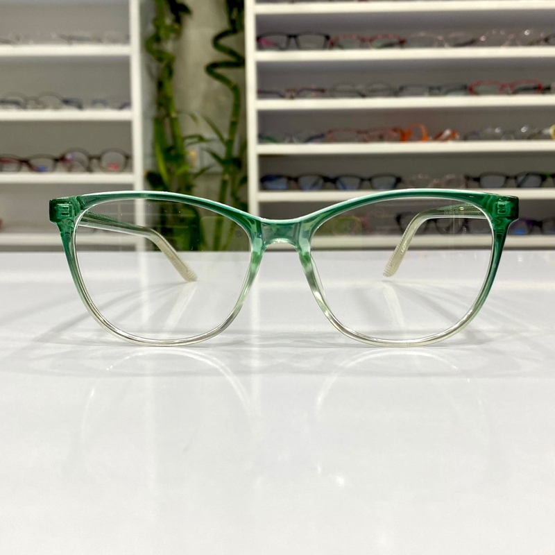 فریم عینک طبی کائوچویی رنگ سبز هایلایت دخترانه و قیمت مناسب در عینک کاسپین بوشهر
