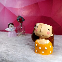 گلدان فانتزی دختر کد3 -گلدان عروسکی-گلدان عروسکی دختر-گلدان دختر-گلدونه