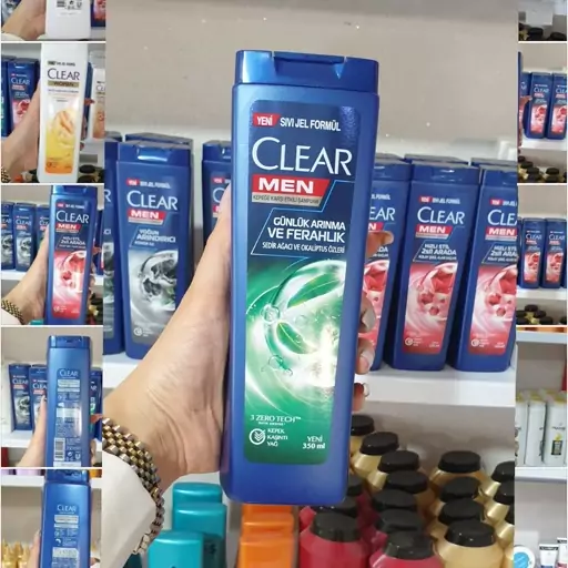 شامپو کلییر صدر  و اوکالیپتوس خنک کننده CLEAR مردانه 350 میل سفارش ترکیه اصل 