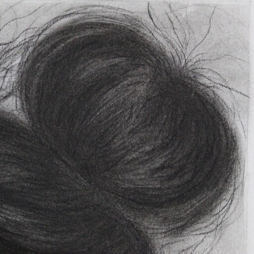 نقاشی سیاه قلم پرتره دختر
