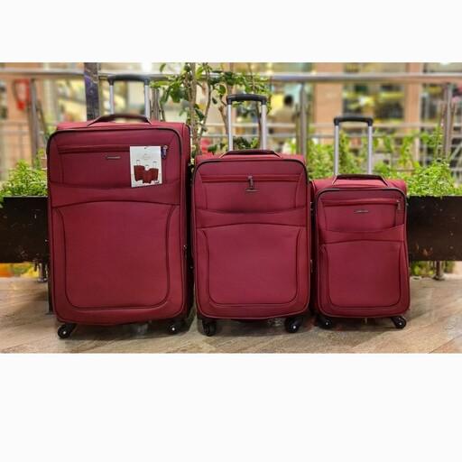 ست چمدان سه تیکه سناتور  سایز بزرگ و متوسط و کوچک قفل رمز دار مناسب سفرهای تابستانی 