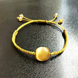 دستبند بافت طلایی