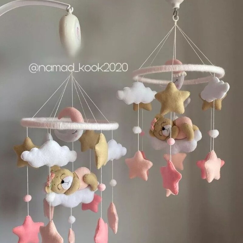 آویز تخت موزیکال نوزاد موزیکالی خرس گوگولی