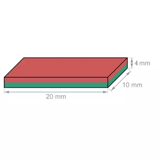 آهنربا نئودیمیوم سوپر مگنت مکعبی سایز 20x10x4 میلیمتر  بسته یک عددی،نگهدارنده ابزار