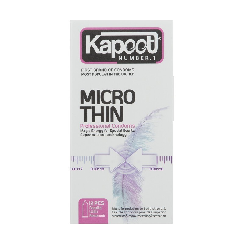 کاندوم کاپوت (Kapoot) مدل Micro Thin بسته 12 عددی