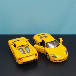 ماکت ماشین فلزی پورشه کاررا جی تی کینسمارت  Porsche Carrera gt kinsmart رنگ زرد