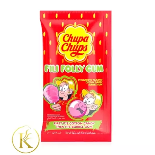 آدامس پشمکی چوپاچاپس با طعم توت فرنگی chupa chups