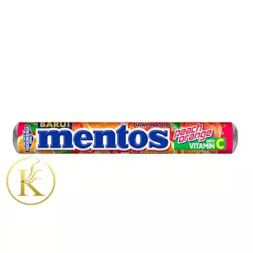 آبنبات جویدنی منتوس مدل هلو و پرتقال (29 گرم) mentos

