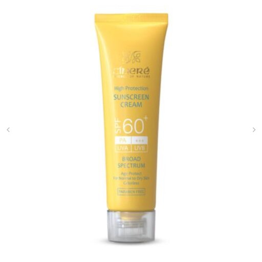 کرم ضد آفتاب سینره بدون رنگ SPF60 مناسب پوست های معمولی تا خشک