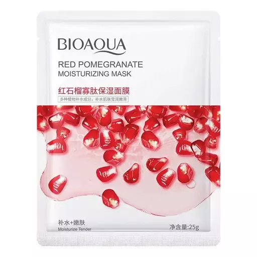 ماسک ورقه ای صورت با اسانس انار- مارک BIOAQUA