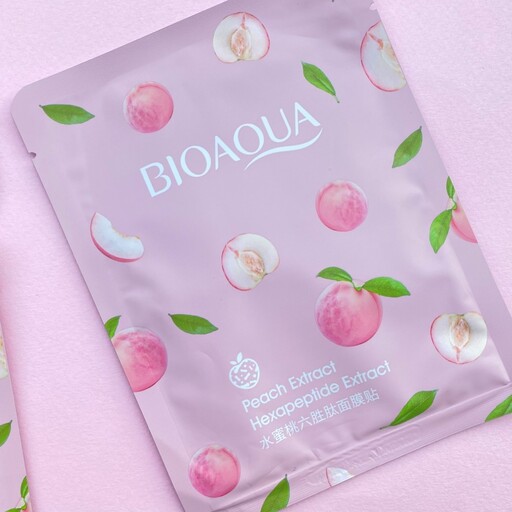 ماسک ورقه ای صورت با اسانس هلو- مارک BIOAQUA