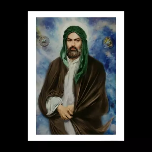 قاب عکس تمثال امام علی علیه السلام ابعاد بزرگ (A3) شمایل حضرت علی علیه السلام کیفیت عالی.تابلو تمثال.شمایل.عکس حضرت علی