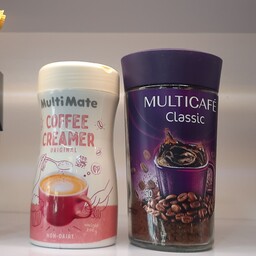 پودر قهوه فوری مولتی کافه 100 گرمی به همراه پودر شیر
