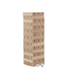 بازی فکری برج هیجان چوبی با بسته بندی سلیفونی