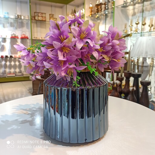 گلدان گلدان شیشه ای گلدان مناسب گف طبیعی وگل مصنوعی کد10