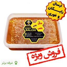 عسل طبیعی باموم ممتاز بالچی (1 کیلوگرم)(ارسال رایگان)(خرید مستقیم زنبوردار نمونه )