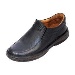 کفش کتونی چرم طبیعی مردانه کد L.PA5006  مشکی