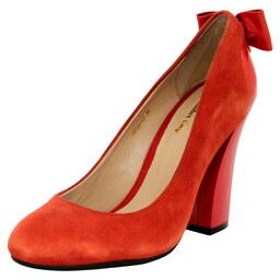 کفش پاشنه بلند چرم زنانه کد L.566-7 قرمز