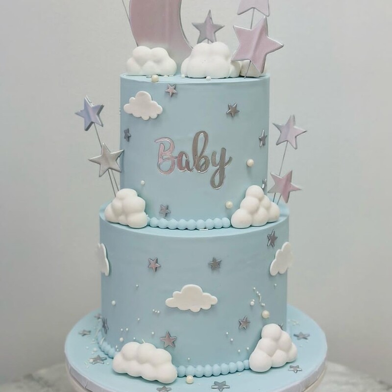 کیک رنگین کمانی کیک ابری کیک تولد کیک تولد دخترانه