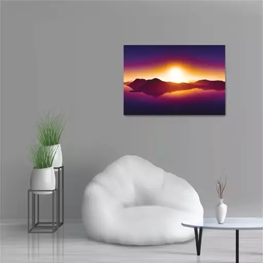 تابلو شاسی طرح غروب آفتاب تابستان Summer Sunset مدل NV0757