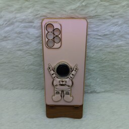 گارد (قاب) گوشی A72 مدل مای کیس فضانورد رنگ گلبهی مناسب گوشی Samsung A72