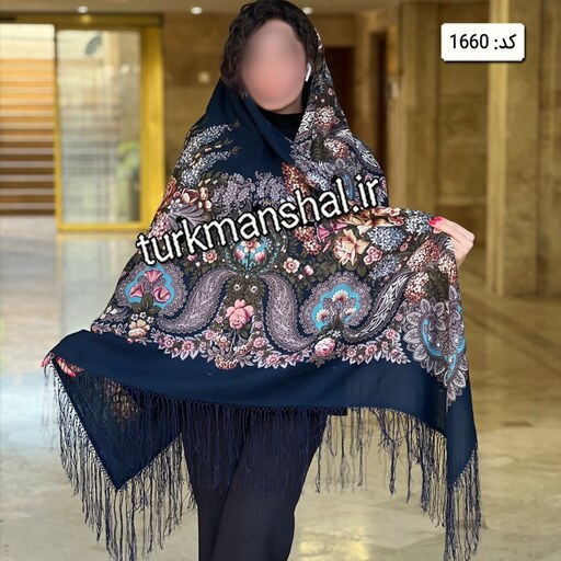 روسری ترکمن پشمی  کد  1660