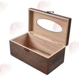 جعبه چوبی دستمال کاغذی لوکس باکس کد 902