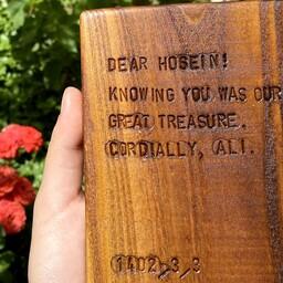 کتیبه چوبی دست ساز با حکاکی متن دلخواه شما - هدیه ای منحصر به فرد و صمیمانه