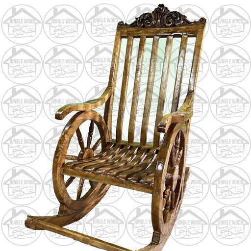 صندلی راک تاج دار با جنس چوب توت و رنگ فندقی مخصوص 