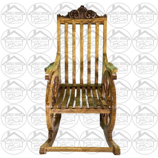 صندلی راک تاج دار با جنس چوب توت و رنگ فندقی مخصوص 