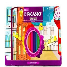 مداد رنگی 36 تایی جعبه فلزی پیکاسو کیفیت فوق العاده عالی