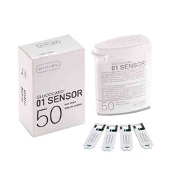 نوار تست قند خون آرکری مدل Glucocard-01 Sensor بسته 50 عددی