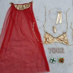 لباس خواب زنانه جنس توری طرح کاستوم عربی فری سایز38  تا 42 رنگ فقط قرمز مشکی آبی برند آناهل