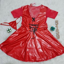 لباس خواب سایز بزرگ فور یو  کد 5159 لاتکس در دو رنگ مشکی و قرمز 