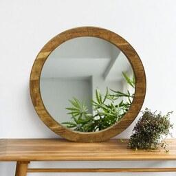 آینه چوبی گرد  .....  دیواری ( عرض 25 سانت ) 