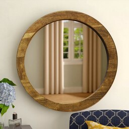 آینه چوبی گرد  .....  دیواری ( عرض 30 سانت ) 