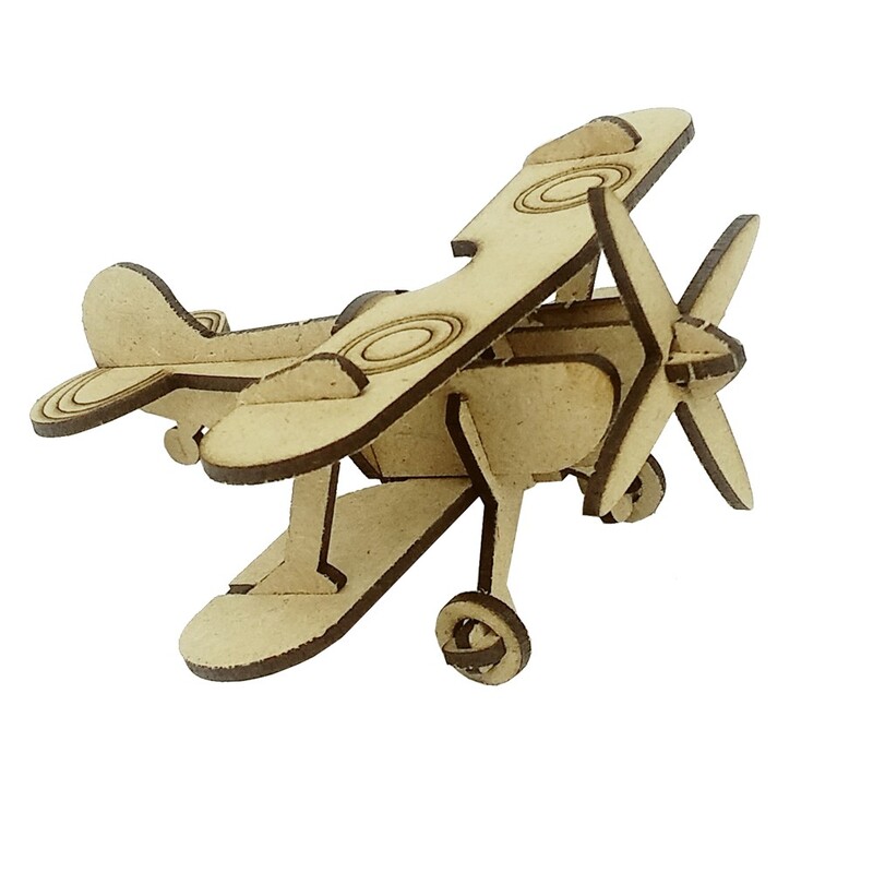 پازل  هواپیما چوبی سه بعدی ساختنی (ماکت هواپیما)