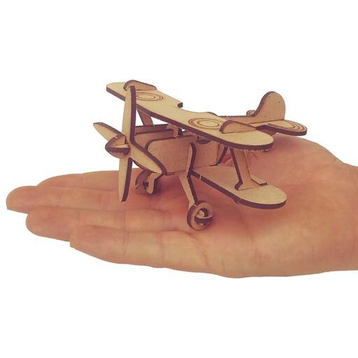 پازل  هواپیما چوبی سه بعدی ساختنی (ماکت هواپیما)