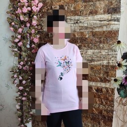 تیشرت زنانه دخترانه نخ پنبه برند باریس فری سایز از 40 تا 44 در  6 رنگ