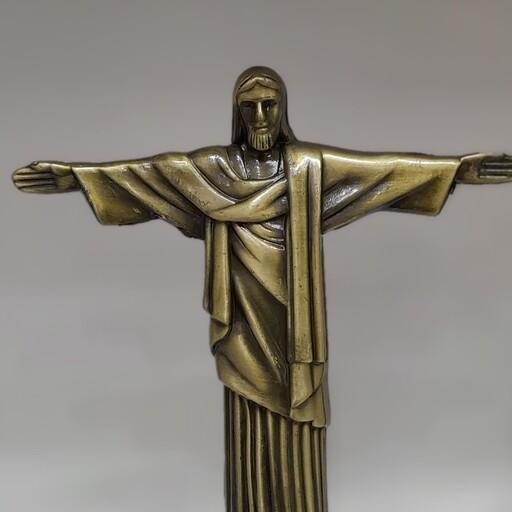 مجسمه مسیح فلزی رنگ ثابت 