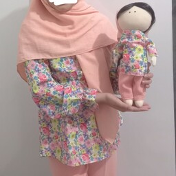 سفارش دوخت ست لباس کودک با لباس عروسک با انواع پارچه ها