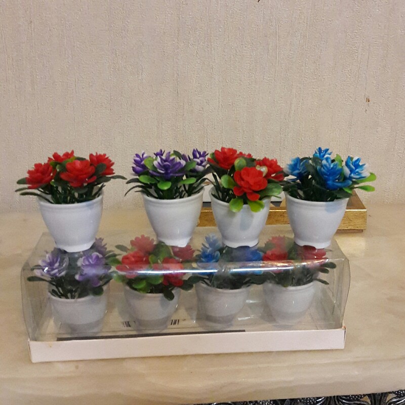تزئینات گلدانهای فانتزی کوجیک زیبا برای شلف سرویس بهداشتی وسفره هفتسین