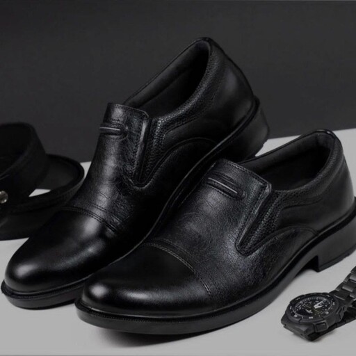 کفش مجلسی مردانه رویه چرم صنعتی درجه یک زیره پیو نرم و راحت 